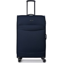 Pierre Cardin Büyük Boy Kumaş Valiz Ultra Light Sessiz 8 Tekerlek Geniş Hacim 04PC6005