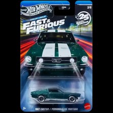 Hot Wheels Fast And Furious 1967 Custom Mustang Silver Series Metal Araba