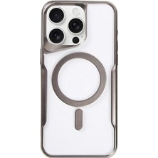Uravas Store Iphone 15 Kılıf Boyi Magsafe Kapak - Titan Gri