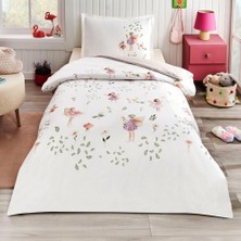 Özdilek Tek Kişilik Fitted Çarşaf Ranforce Nevresim Takımı Blossom Fairy Pembe