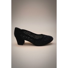 Modayak Marzella Siyah 2000 Siyah Taşlı  Kadın Ayakkabı