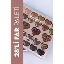 Fta Ticaret 28'li Sedefli Shine Kalp Far Paleti - 2'li Set