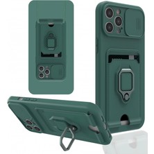 Uravas Store Iphone 12 Kılıf Zuma Kartvizitli Yüzüklü - Yeşil