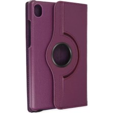 Uravas Store Tab M8 Kılıf 360 Tablet Deri Kılıf - Mürdüm