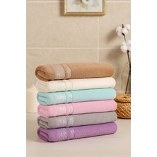 Mela Home Bambu Desenli 50*90 cm 6'lı El ve Yüz Havlu Seti - Çeyizlik - Hediyelik - Mutfak Havlusu %100 Pamuk