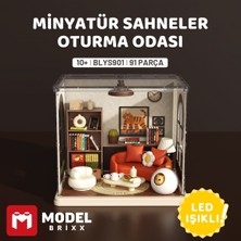 Model Brixx Modelbrixx Minyatür Sahneler Oturma Odası Yapı Bloğu Seti 91 Parça