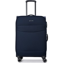 Pierre Cardin Orta Boy Kumaş Valiz Ultra Light Sessiz 8 Tekerlek Geniş Hacim 04PC6005