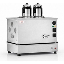 Anka Inoks Pro Kompakt Full Otomatik Çay Makinası Paslanmaz 2 Demlikli 20 Litre Elektrikli Tüplü