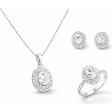 GEBZE TAKI 14 Ayar Beyaz Altın Set