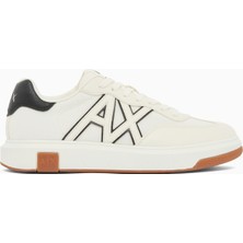 Armani Exchange Erkek Düşük Bilekli Logo Işlemeli Nefes Alabilen Tasarımlı Beyaz Sneaker XM002687 AF22775-M0240