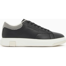 Armani Exchange Erkek Rahat Taban Bileği Desenli Siyah Sneaker XM001964 AF19403-MC562