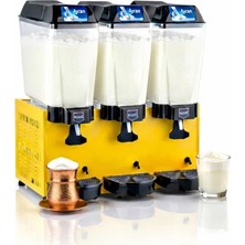 Remta 20+20+20 Litre Üçlü Karıştırıcılı Ayran Soğutucu Sarı- ST20