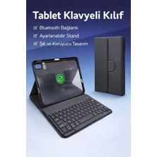 Ridata Samsung A9+ Plus X210 11'' 360° Dönebilen Bluetooth Klavyeli Tablet Kılıfı