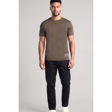 Emporio Armani Erkek Kısa Kol Bisiklet Yaka Regular Fit Kahverengi T-Shirt EM005281 AF13747-M6397