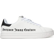 Versace Erkek Düşük Bilekli Logo Desenli Beyaz Sneaker 80YA3SKC ZPB83-003