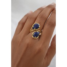 Feyz Tasarım Feyz Midnight Damla Kesim Ayarlanabilir Yüzük