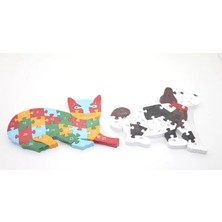 Zenvia Ahşap Kedi - Köpek Yapboz