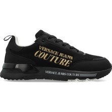 Versace Erkek Nefes Alabilen Astarlı Rahat Tabanlı Logo Desenli Siyah Sneaker 80YA3SA5 ZSE13-899
