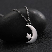 kuyumcudan Ay Yıldız Model Gümüş Kolye - V002