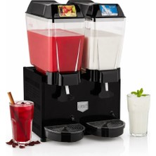 Remta 20+20 Litre Çiftli Şerbet ve Ayran Soğutucu Siyah - ST13