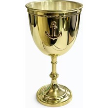 Zenvia Çapa Desenli Pirinç Kadeh Bardak