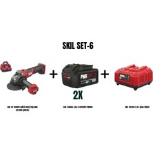 Skil Skıl Set-6 (Skıl Xp 3930FA Akülü Avuç Taşlama 125 mm Çantalı+2xskıl 3104AA 4,ah Li Batarya Promo+Skıl 3122AA 2,4 A Şarj Cihazı)