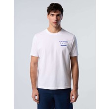 North Sails Regular Fit Grafik Baskılı Bisiklet Yaka %100 Organik Pamuk Tişört