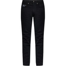 Versace Erkek Slim Fit Normal Bel Pamuklu Düz Paça Siyah Pantolon 80GAB5S0 CDW00-909