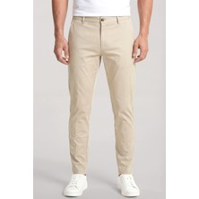 Paul & Shark Erkek Normal Bel Regular Fit Rahat ve Esnek Kumaş Düz Paça Bej Pantolon 25414071-629