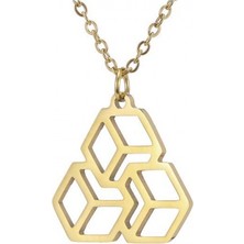 kuyumcudan Geometrik 3b Küpler Gold - V053