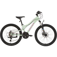 Bisan Kdx 2800-D Kadın Mtb Dağ Bisikleti 24 Jant 21 Vites Disk Fren 30 cm Kadro Mint Yeşil -  Pembe
