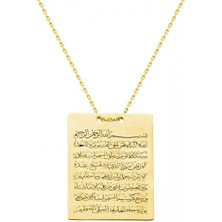 kuyumcudan Ayetel Kürsi Kadın Gold Kaplama - V003