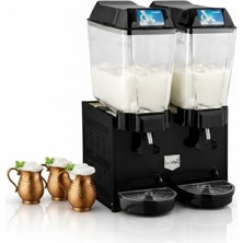 Remta 20+20 Litre Çiftli Karıştırıcılı Ayran Soğutucu Siyah - ST14