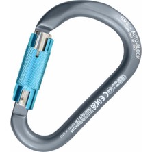 Kong Italy Kong Hms Classic 22KN Auto Block Triactlock Karabina – En 362/B – En 12275/B – Uıaa – Eac Sertifikalı Grey/polished/cyan