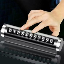 Otohousse Telefon Numarası Plaka Silindiri Ayarı Renkli Metal Alüminyum Araba Geçici Park Kartı Evrensel Moda Oto Aksesuarları (5545)