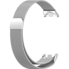 Gpack Xiaomi Smart Band 8 Kordon Metal Hasır Gümüş