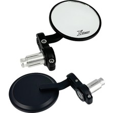 Vespa Gts-Gtv-Lx-Et4-Primavera-Sprint Gidon Aynası Yuvarlak *siyah* Takım  / X-Storm