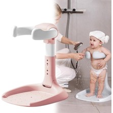 Sunup SN-29260 Pembe Bebek ve Çocuk Yıkama Banyo Yardımcı Standı- Boy Ayarlı ve Ayaklı Yıkama Standı