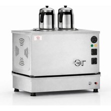 Anka Inoks Pro Kompakt Full Otomatik Çay Makinası Paslanmaz 2 Demlikli 20 Litre Elektrikli Doğalgazlı