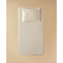 Uravas Store English Funny Dots Pamuklu Bebe Lastikli Çarşaf Takımı Pudra