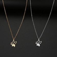 kuyumcudan Minimalist Kelebek Gümüş - V144