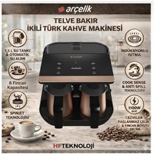Arçelik  Telve Bakır Ikili Türk Kahve Makinesi (TKM9961B)+ Dijital Mutfak Tartısı Hediye