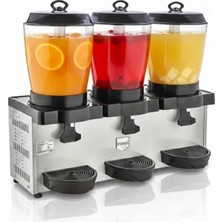 Remta ST38 Royal Mini Üçlü Şerbet ve Ayran Soğutucu 11+11+11 Litre - Gri