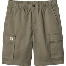 Calvin Klein Erkek Normal Bel Kısa Boy Cep Detay Rahat Kesim Haki Şort LV04RB618G-LDY