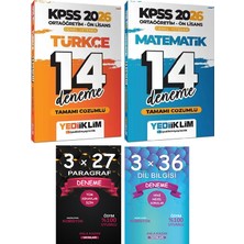 Anla Kazan Yayınları Yediiklim + Anla Kazan 2026 Kpss Lise Ortaöğretim Ön Lisans Türkçe+Matematik 14+14 Deneme 4 Lü Set