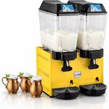 Remta 20+20 Litre Çiftli Karıştırıcılı Ayran Soğutucu Sarı - ST14