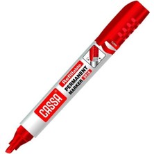 Cassa Permanet Marker Kalem Kesik Uç Kırmızı 9916 (12 Li Paket)