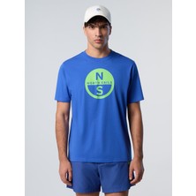North Sails Regular Fit Logo Baskılı %100 Pamuk Bisiklet Yaka Tişört
