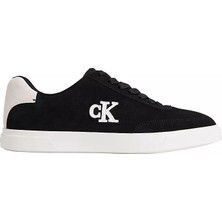 Calvin Klein Erkek Ck Logolu Düşük Bilekli Süet Siyah Sneaker HM0HM02125-0GM