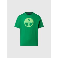 North Sails Regular Fit Logo Baskılı %100 Pamuk Bisiklet Yaka Tişört